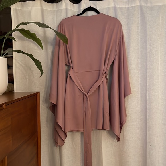 COPY - Michael Costello x Revolve Mauve Wrap Robe - Picture 3 of 8